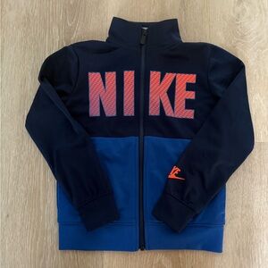 Nike Navy and Orange Zip-Up Jacket